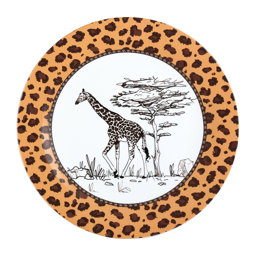 Show details for Assiette plate Porcelaine
Gamme TANGANYIKA
Ø 27 cm
Coloris Blanc-marron
Décor Girafe Picture of Assiette plate Porcelaine
Gamme TANGANYIKA
Ø 27 cm
Coloris Blanc-marron
Décor Girafe