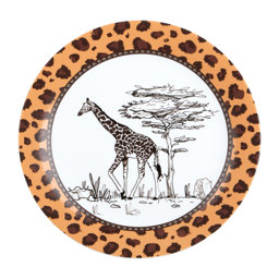 Show details for Assiette à dessert Porcelaine
Gamme TANGANYIKA
Ø 21 cm
Coloris Blanc-marron
Décor Girafe Picture of Assiette à dessert Porcelaine
Gamme TANGANYIKA
Ø 21 cm
Coloris Blanc-marron
Décor Girafe