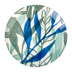 Show details for Assiette Plate Modèle KALAMATA Ø 26,5 cm - Assiette en Porcelaine avec des décorations florales bleu, blanc, vert Picture of Assiette Plate Modèle KALAMATA Ø 26,5 cm - Assiette en Porcelaine avec des décorations florales bleu, blanc, vert