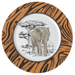 Show details for Assiette plate Porcelaine
Gamme TANGANYIKA
Ø 27 cm
Coloris Blanc-marron
Décor Eléphant Picture of Assiette plate Porcelaine
Gamme TANGANYIKA
Ø 27 cm
Coloris Blanc-marron
Décor Eléphant