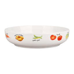 Show details for Saladier Porcelaine
Ø 25 cm H 6 cm
Coloris Blanc
Décor Légumes Picture of Saladier Porcelaine
Ø 25 cm H 6 cm
Coloris Blanc
Décor Légumes