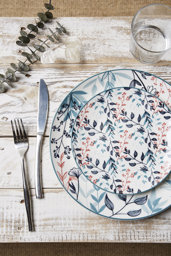 Show details for Service de Table en Porcelaine de 18 pièces pour 6 personnes - Assiettes plates, assiettes creuses, assiettes à dessert - Décor Floral PRIMAFLORA Picture of Service de Table en Porcelaine de 18 pièces pour 6 personnes - Assiettes plates, assiettes creuses, assiettes à dessert - Décor Floral PRIMAFLORA