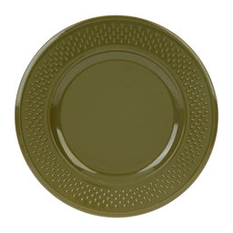 Show details for Assiette Plate Modèle Grain de Riz - Faïence Coloris Kaki - Ø 27 cm Picture of Assiette Plate Modèle Grain de Riz - Faïence Coloris Kaki - Ø 27 cm