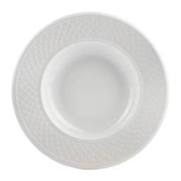 Show details for Assiette Creuse Modèle Grain de Riz - Faïence Blanche - Ø 22,5 cm Picture of Assiette Creuse Modèle Grain de Riz - Faïence Blanche - Ø 22,5 cm