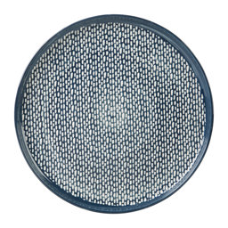 Show details for Assiette plate Grès Gamme SUIVEZ L'ARTISTEØ 27 cm Coloris Bleu Décor Pas Picture of Assiette plate Grès Gamme SUIVEZ L'ARTISTEØ 27 cm Coloris Bleu Décor Pas