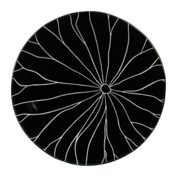 Show details for Assiette à dessert Grès Gamme DAHLIA NOIR Ø 20 cm Coloris Noir Décor Lotus Picture of Assiette à dessert Grès Gamme DAHLIA NOIR Ø 20 cm Coloris Noir Décor Lotus