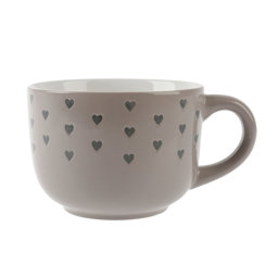 Show details for Bol Jumbo 44 cl Grès Gamme COEUR Ø 10.5 cm H 7.5 cm Coloris Beige Décor Cœurs Picture of Bol Jumbo 44 cl Grès Gamme COEUR Ø 10.5 cm H 7.5 cm Coloris Beige Décor Cœurs