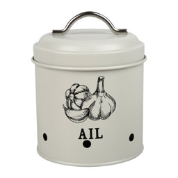 Show details for Boîte de rangement 0.9 L Fer Gamme TROUVAILLES DE GRAND-MERE Ø 11 cm H 14 cm Coloris Beige Décor Texte Picture of Boîte de rangement 0.9 L Fer Gamme TROUVAILLES DE GRAND-MERE Ø 11 cm H 14 cm Coloris Beige Décor Texte