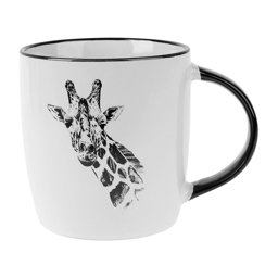 Show details for Mug 33 cl Grès Gamme ANIMO BLACK & WHITE Ø 9 cm H 9.5 cm Coloris Blanc-noir Décor Girafe Picture of Mug 33 cl Grès Gamme ANIMO BLACK & WHITE Ø 9 cm H 9.5 cm Coloris Blanc-noir Décor Girafe
