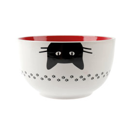 Show details for Bol 56 cl Grès Gamme LE CHAT 19 H 8 cm Coloris Blanc Décor Chat Picture of Bol 56 cl Grès Gamme LE CHAT 19 H 8 cm Coloris Blanc Décor Chat