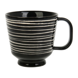 Show details for Mug 31 cl Grès Gamme LES BOBINES DE CALABRES Ø 9 cm H 9 cm Coloris Noir Décor Relief Picture of Mug 31 cl Grès Gamme LES BOBINES DE CALABRES Ø 9 cm H 9 cm Coloris Noir Décor Relief