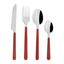 Show details for Ménagère 16 pièces Inox Gamme CORDEROY Coloris Rouge Avec manche en plastique Avec 4 couteaux L 22 cm, 4 fourchettes L 20.5 cm, 4 cuillères à soupe L 20 cm et 4 cuillères à café L 14.5 cm Picture of Ménagère 16 pièces Inox Gamme CORDEROY Coloris Rouge Avec manche en plastique Avec 4 couteaux L 22 cm, 4 fourchettes L 20.5 cm, 4 cuillères à soupe L 20 cm et 4 cuillères à café L 14.5 cm