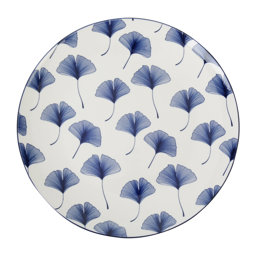 Show details for Assiette plate Porcelaine Gamme ICHIKAØ 26 cm Décor Fleur de Ginkgo Picture of Assiette plate Porcelaine Gamme ICHIKAØ 26 cm Décor Fleur de Ginkgo