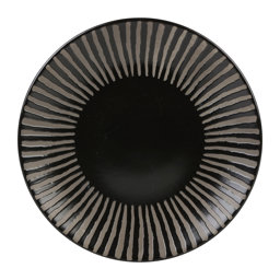 Show details for Assiette à dessert New Bone Gamme IRIS Ø 22 cm Coloris Noir Décor Embossé Picture of Assiette à dessert New Bone Gamme IRIS Ø 22 cm Coloris Noir Décor Embossé