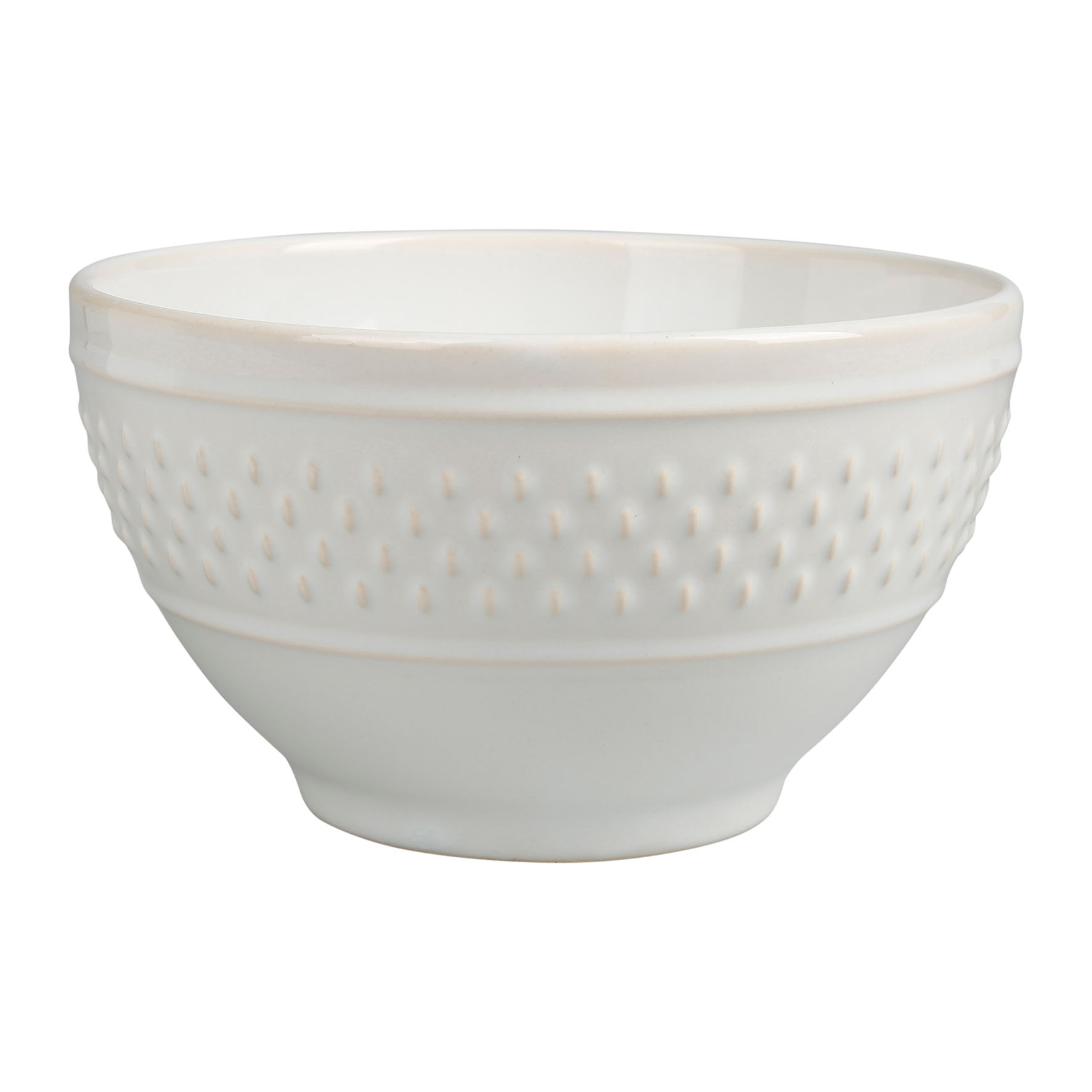 Picture of Bol 67 cl en Faïence - Collection GRAIN DE RIZ - Ø 14 cm H 8 cm - Coloris Blanc