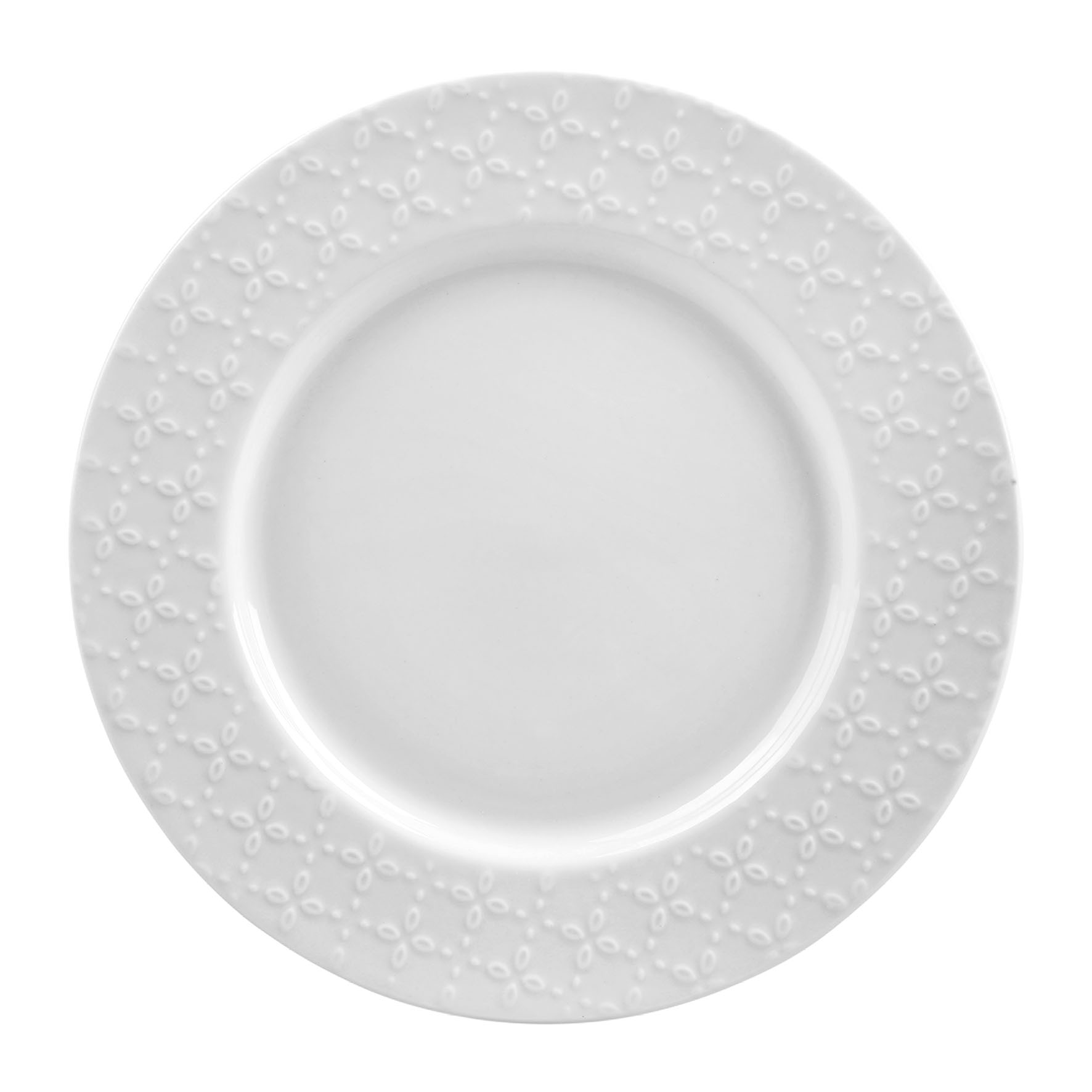 Picture of Assiette à dessert PorcelaineGamme CALAIS CAUDRYØ 20.5 cmColoris BlancDécor Fleur