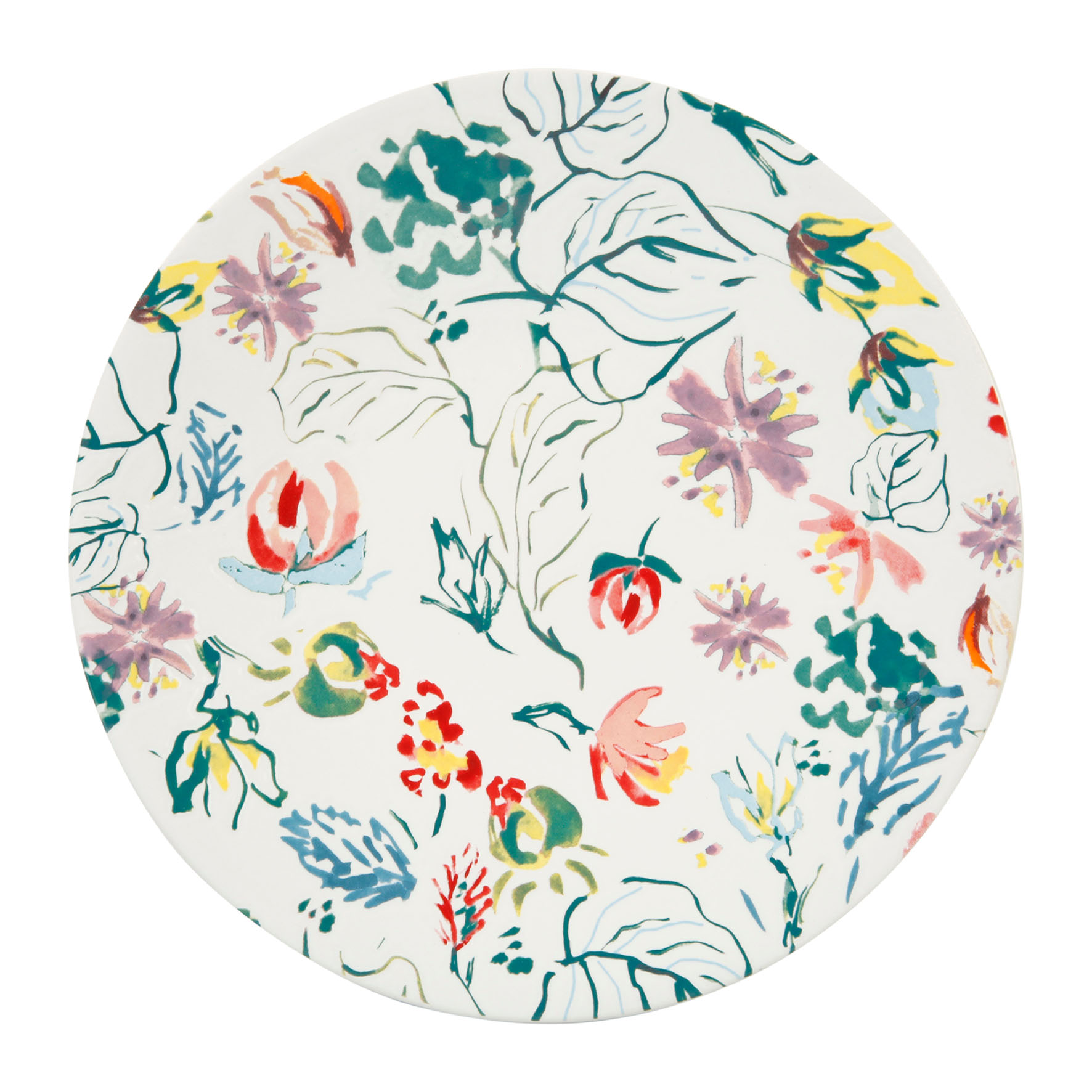 Picture of Assiette à Dessert Ø 20,5 cm en Grés - Collection A TRAVERS CHAMPS - Décor Floral Multicolore