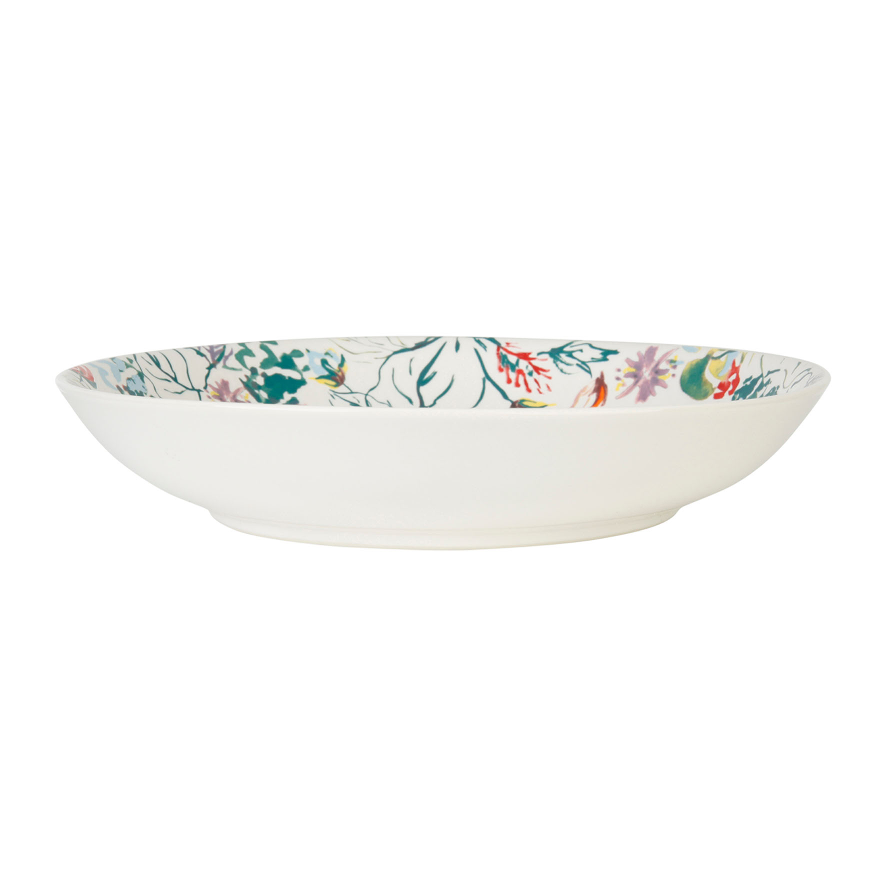 Picture of Assiette Creuse Ø 20,5 cm en Grés - Collection A TRAVERS CHAMPS - Décor Floral Multicolore