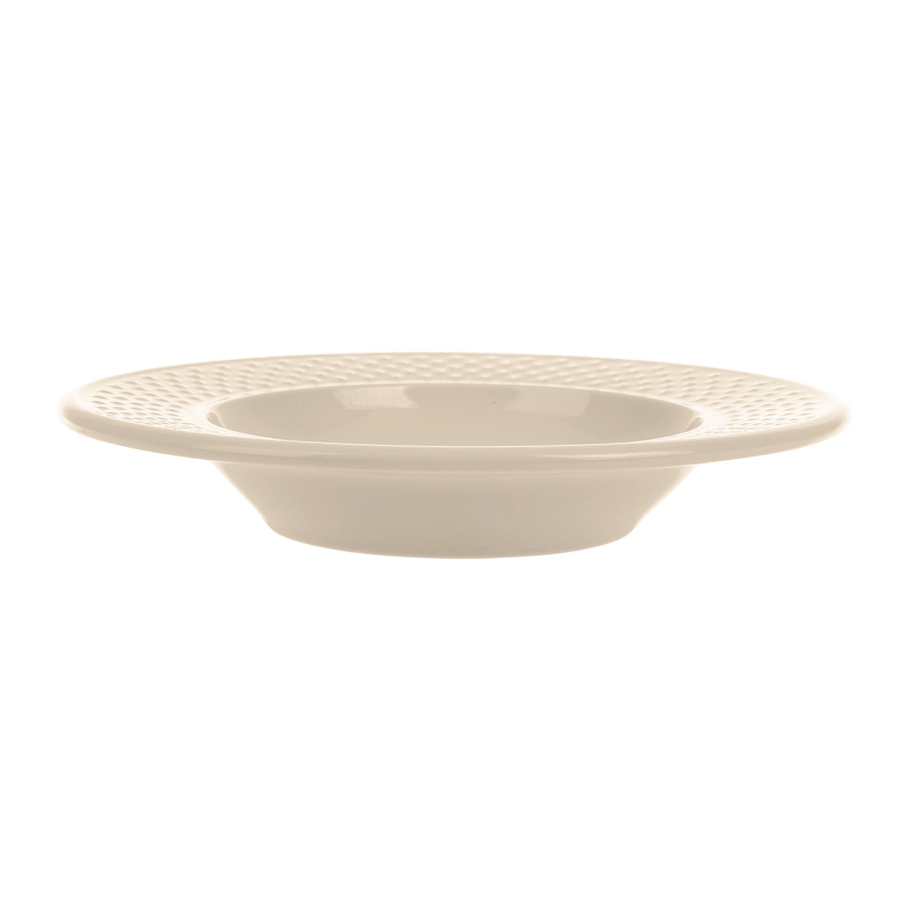 Picture of Assiette Creuse Modèle Grain de Riz - Faïence Coloris Taupe - Ø 22,5 cm