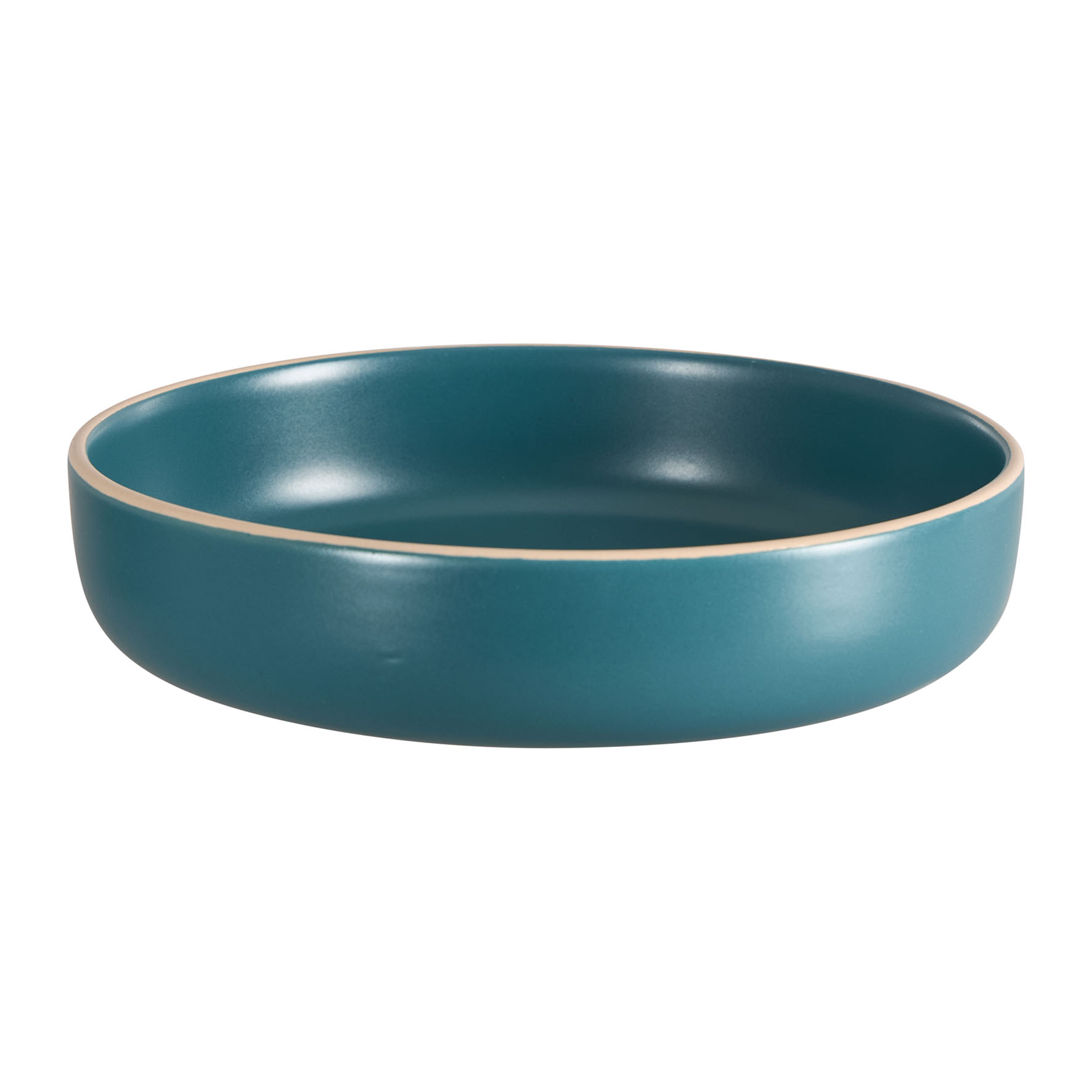 Picture of Assiette Creuse Modèle AEKI Ø 20,5 cm - Assiette à soupe d'inspiration scandinave Bleu en Grés