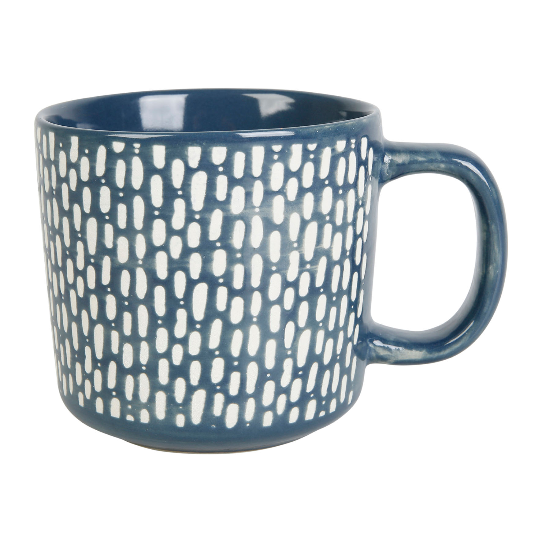 Picture of Mug 31 cl Grès Gamme SUIVEZ L'ARTISTE Ø 9 cm H 8.5 cm Coloris Bleu Décor Pas