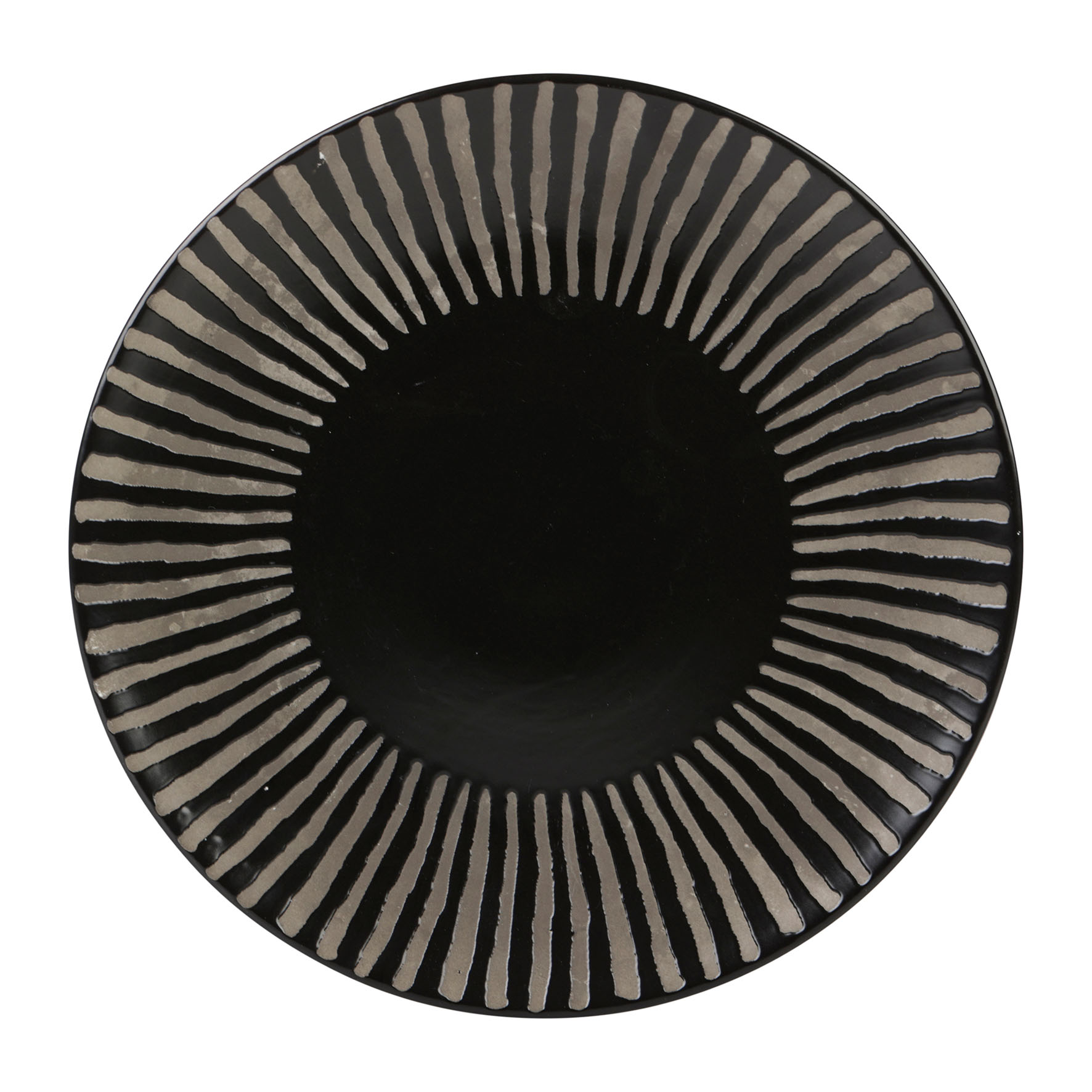 Picture of Assiette plate New Bone Gamme IRIS Ø 27 cm Coloris Noir Décor Embossé