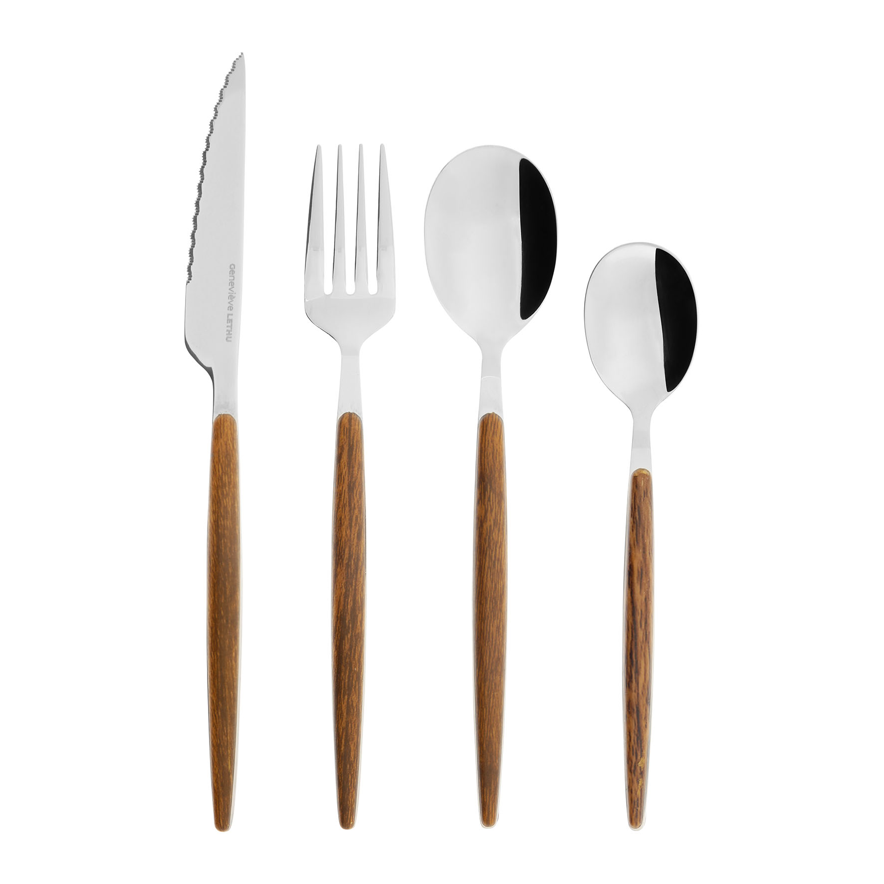 Picture of Ménagère 24 pièces Inox Gamme ORMA Avec 6 couteaux L 23 cm, 6 fourchettes L 19.5 cm, 6 cuillères à soupe L 19.5 cm et 6 cuillères à café L 14 cm