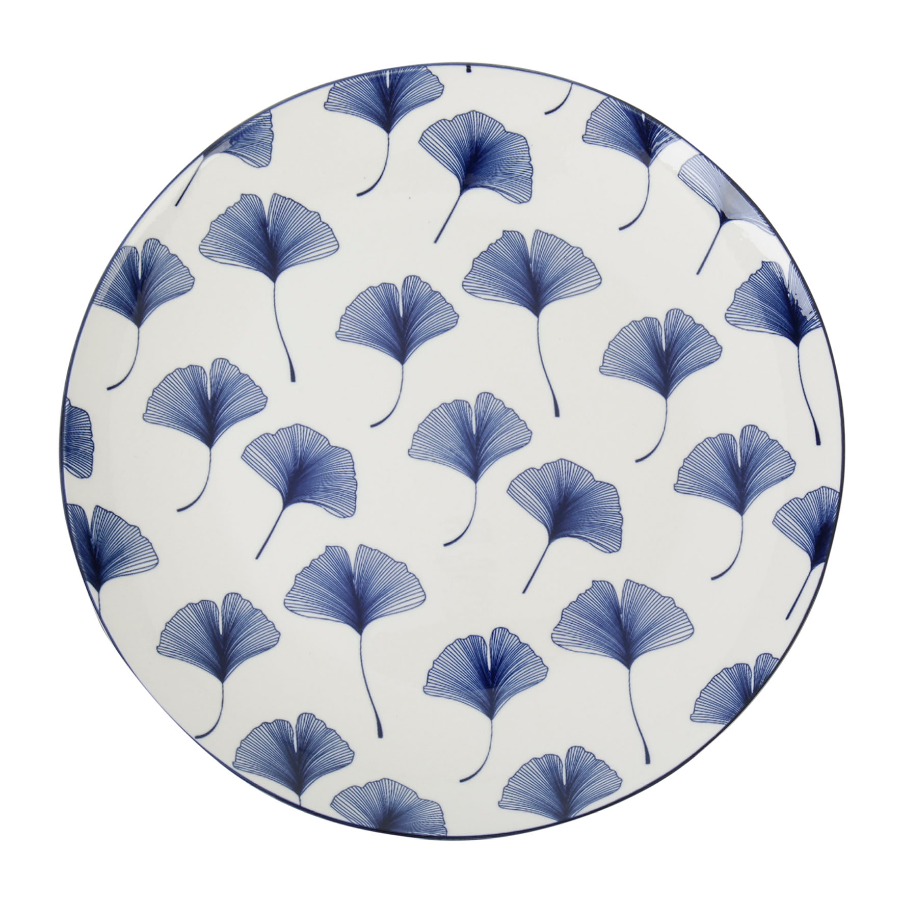 Picture of Assiette plate Porcelaine Gamme ICHIKAØ 26 cm Décor Fleur de Ginkgo