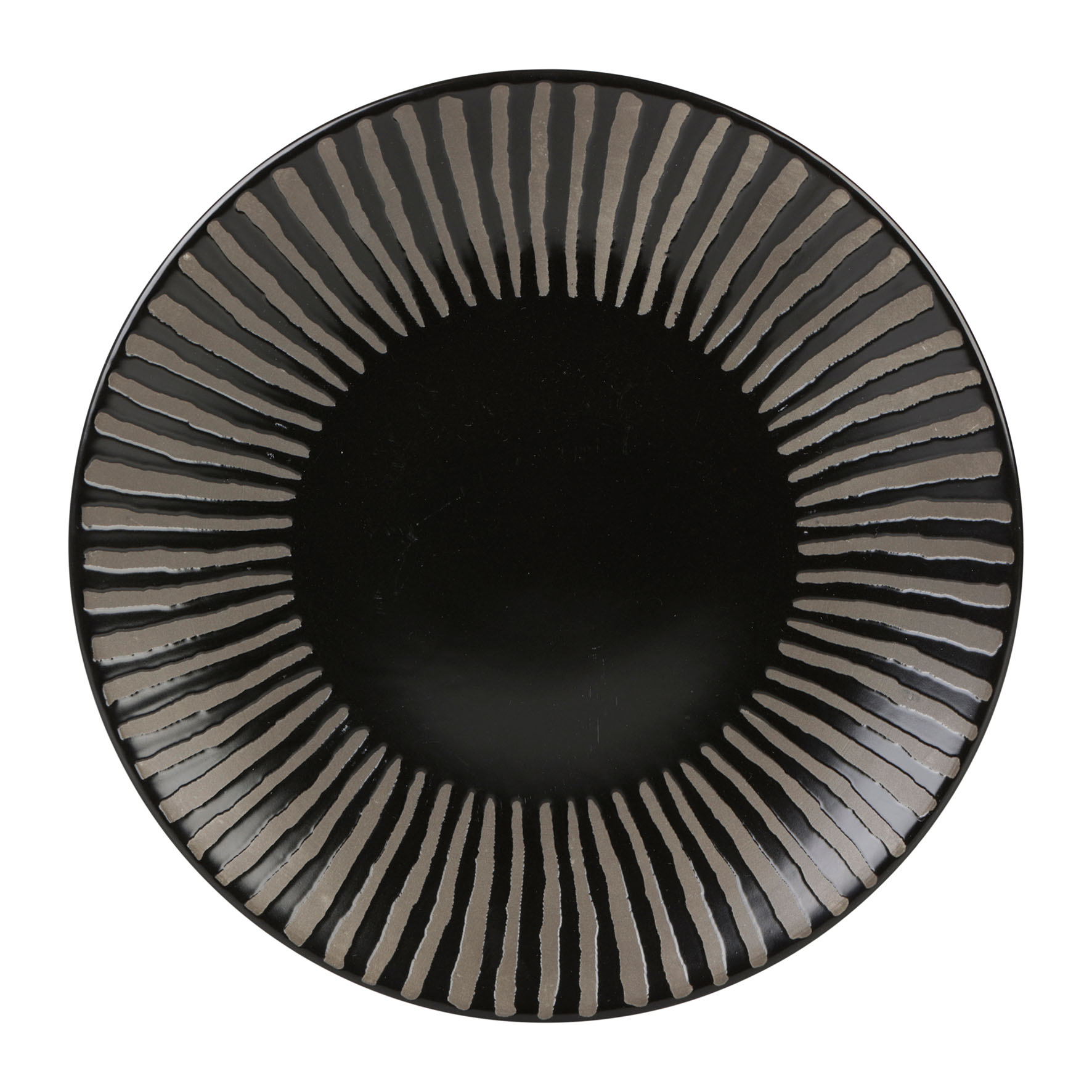 Picture of Assiette à dessert New Bone Gamme IRIS Ø 22 cm Coloris Noir Décor Embossé